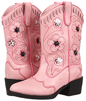 Cheap Roper Kids Western Lights Cowboy Boots Toddler Youth Pink Pink