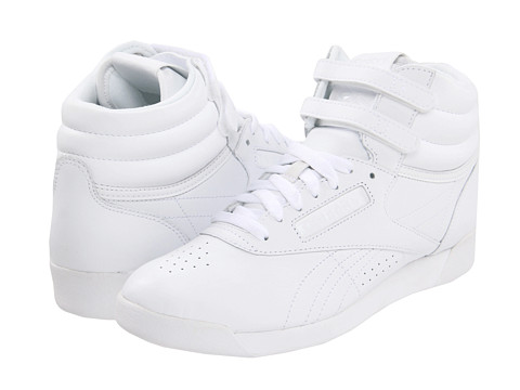 white high top reebok sneakers