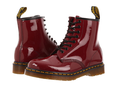 patent cherry red doc martens