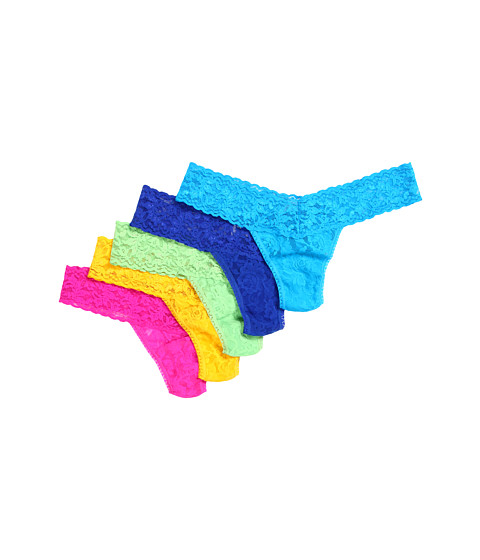 Cheap Hanky Panky Signature Lace Low Rise Thong 5 Pack Spectrum