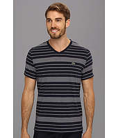 Lacoste  Short Sleeve V-Neck Fine Stripe T-Shirt  image