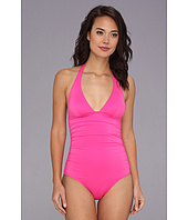 DKNY  Draped Solids Halter Maillot One-Piece  image
