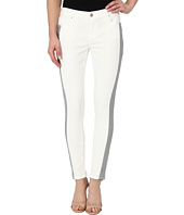 DKNY Jeans  Ave B Ultra Skinny Crop in White with Grey Piece  image