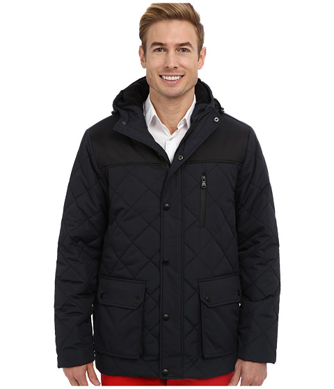 IZOD Two-Tone Puffer With Hood 