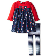 le top  Dots of Fun Dress with Red Yoke and Stripe Footless Tights (Infant)  image