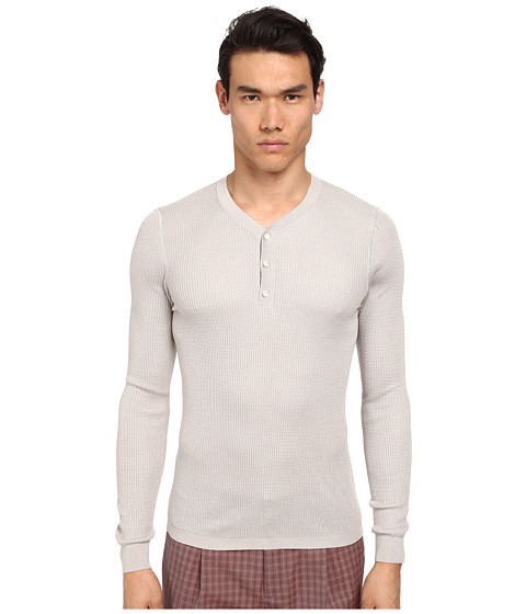 Marc Jacobs Solid Silk Thermal Henley 