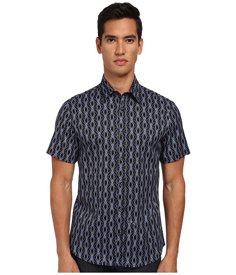 Just Cavalli African Rhapsody Print Short Sleeve Shirt Button Up 