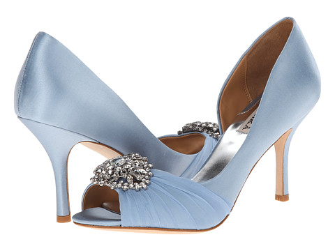 baby blue satin heels