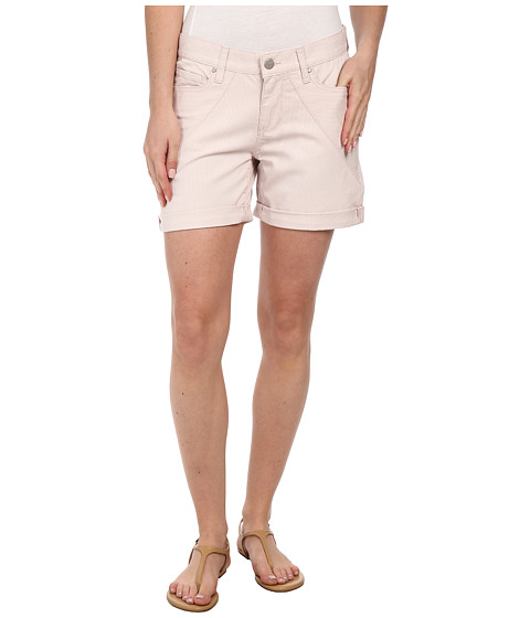DKNY Jeans Stripe Rolled Shorts in Soft Blush 