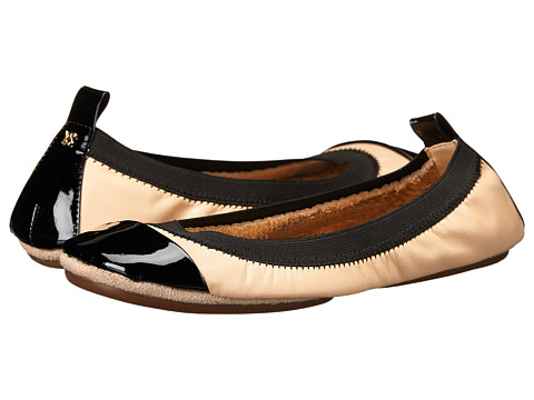 Yosi Samra Samantha Soft Leather Fold Up Flat with Contrast Cap Toe 