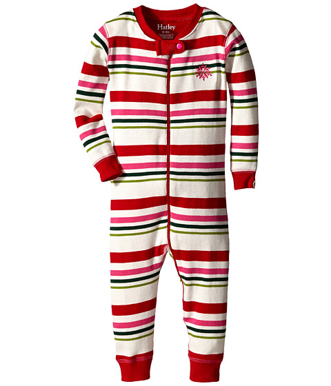 Hatley Kids Holiday Stripe Sleepy Romper (Infant) 