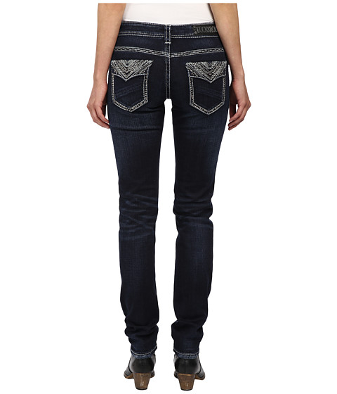 Rock and Roll Cowgirl Low Rise Skinny in Dark Wash W0S4490 