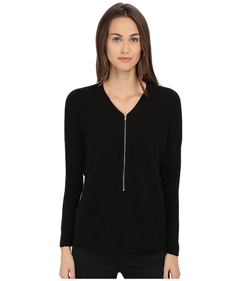 The Kooples Wool and Cashmere Sweater with Zip Neck 