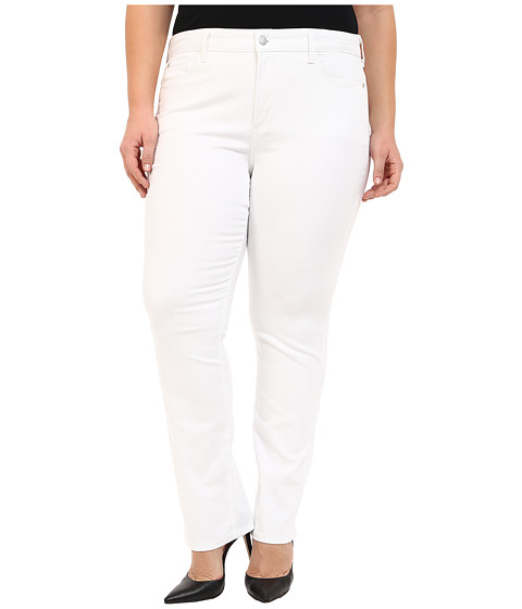 NYDJ Plus Size Plus Size Marilyn Straight in Optic White 
