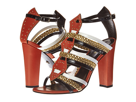 Just Cavalli Calf and Patent Leather with Laminated Leather 