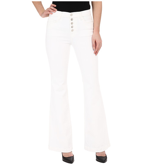 J Brand Maria Flare w/ Exposed Button Fly in Blanc 