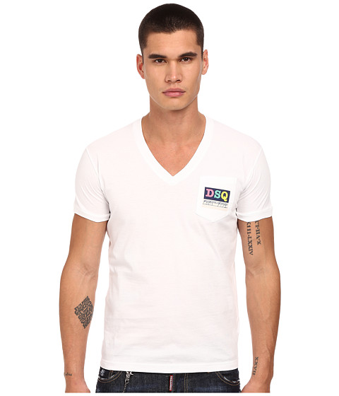 DSQUARED2 Logo Pocket V-Neck T-Shirt 