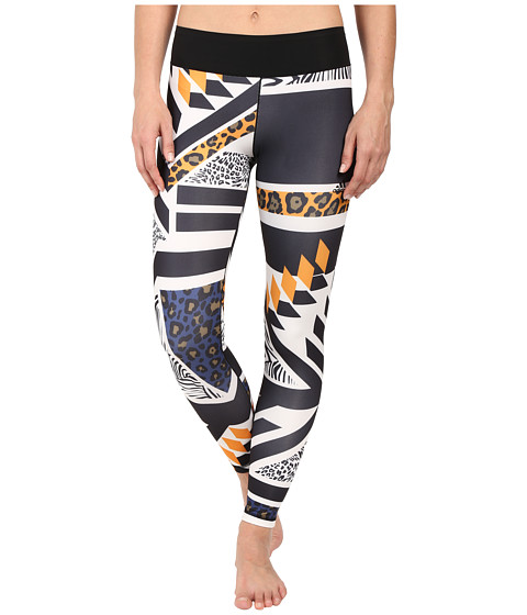 adidas Workout Mid-Rise Long Tights - Around The World Prints 
