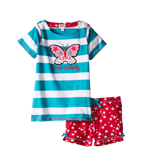 Hatley Kids Electric Butterfly Button Tee & Shorts Set (Toddler/Little Kids/Big Kids) 