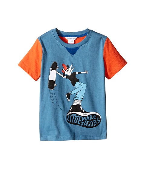 Little Marc Jacobs Jersey Tee Shirt Fancy Crocodile On Front (Toddler/Little Kids) 