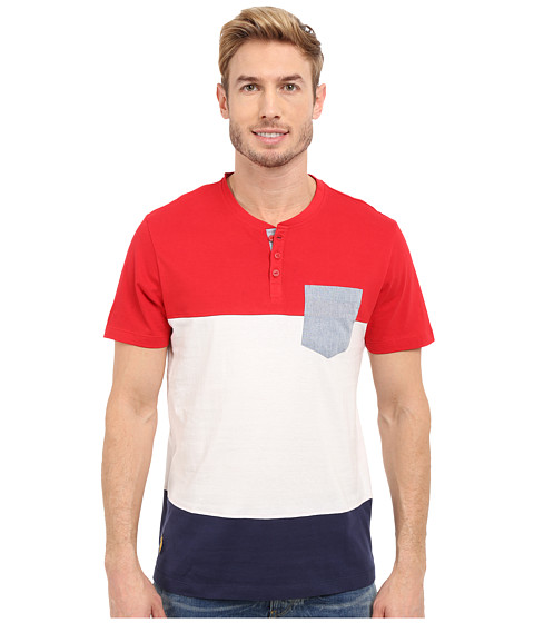 U.S. POLO ASSN. Wide Stripe Pocket Henley T-Shirt 