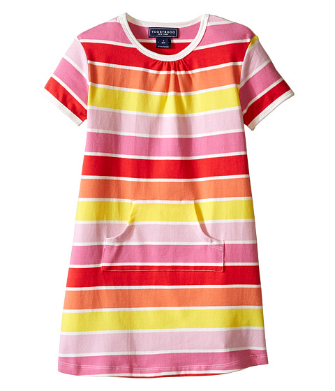 Toobydoo Short Sleeve Dress w/ Pink/Yellow/Orange (Infant/Toddler) 