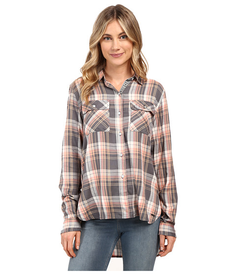 Roxy Sunday Funday Plaid Button Up Top 