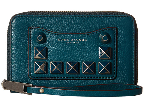 Marc Jacobs Recruit Chipped Studs Zip Phone Wristlet 