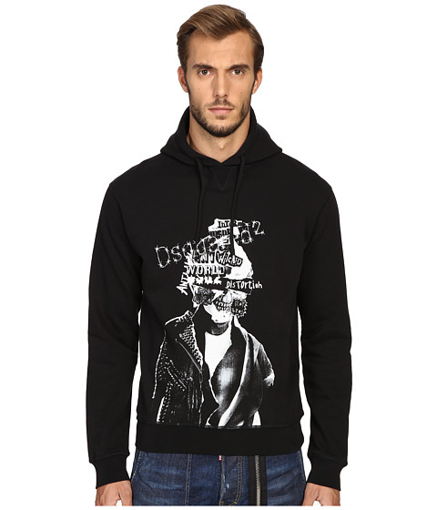 DSQUARED2 Dean Fit Brushed Cotton Fleece Hoodie 