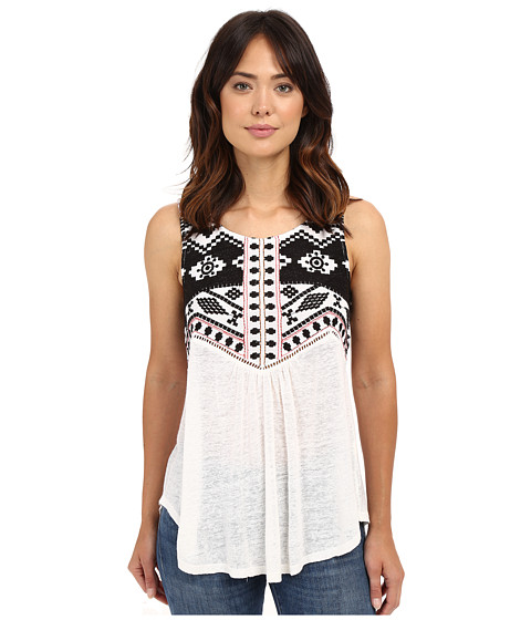 Lucky Brand Embroidered Shell Top 