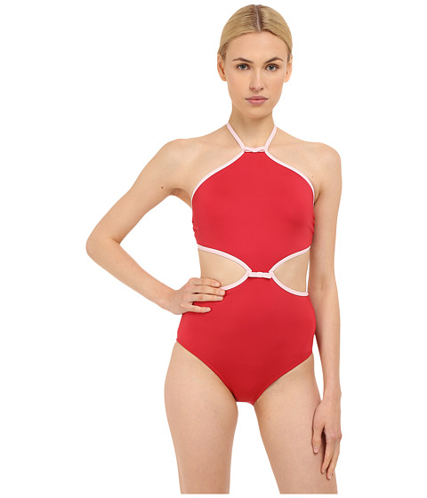 Kate Spade New York Cut Out High Neck Maillot 