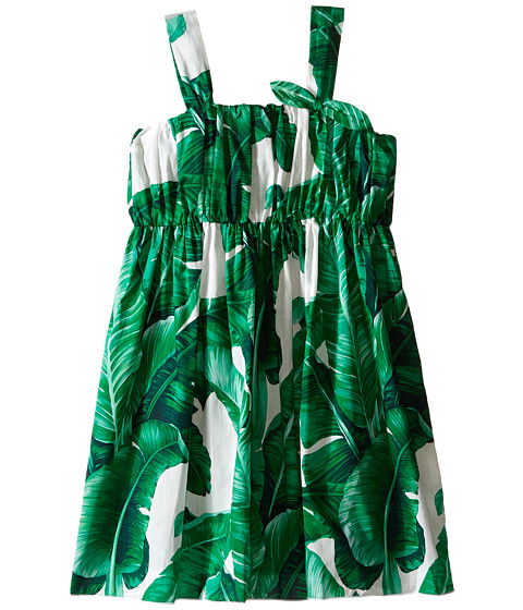 Dolce & Gabbana Kids Botanical Garden Banana Print Flared Dress (Toddler/Little Kids) 