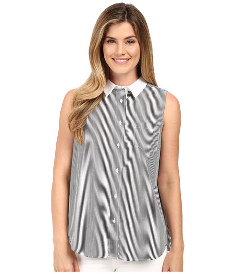 Calvin Klein Stripe Top with Pleat Back 