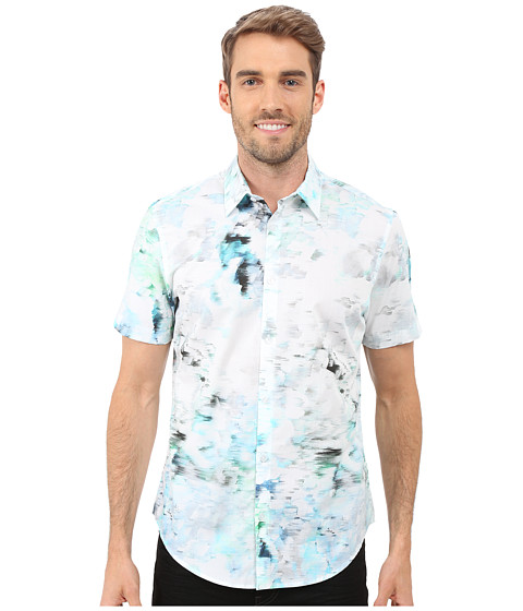 Calvin Klein Short Sleeve Water Print Woven Shirt 