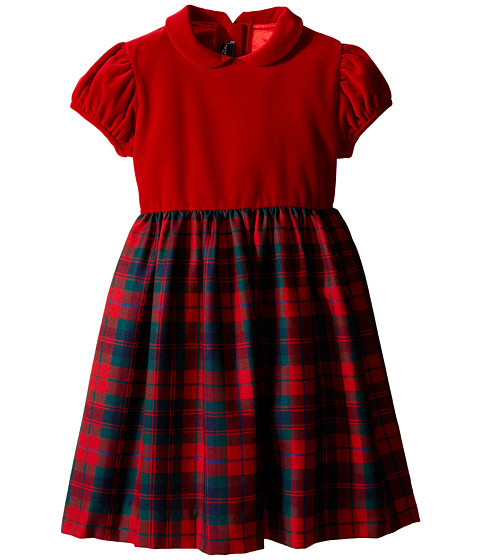Oscar de la Renta Childrenswear Holiday Plaid Wool Gathered Dress (Toddler/Little Kids/Big Kids) 