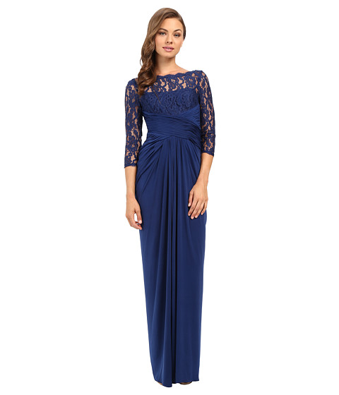 Adrianna Papell Lace and Venician Jersey Gown 