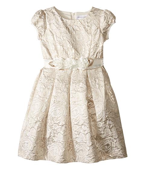 Us Angels Brocade Short Sleeve Princess Bodice Empire Dress (Toddler/Little Kids) 