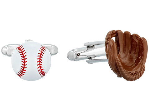 Cufflinks Inc. 3D Baseball and Gloves Enamel Cufflinks 