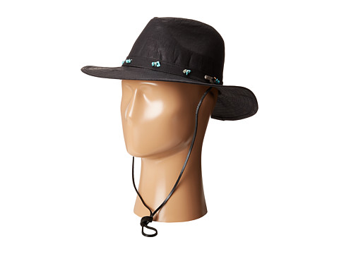 San Diego Hat Company CTH8032 Distressed Fedora Hat with Turquoise Beads 