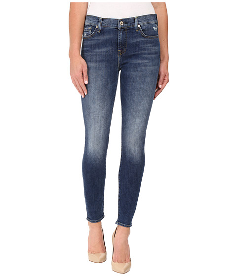 7 For All Mankind The Ankle Skinny w/ Distress in Manchester Square 