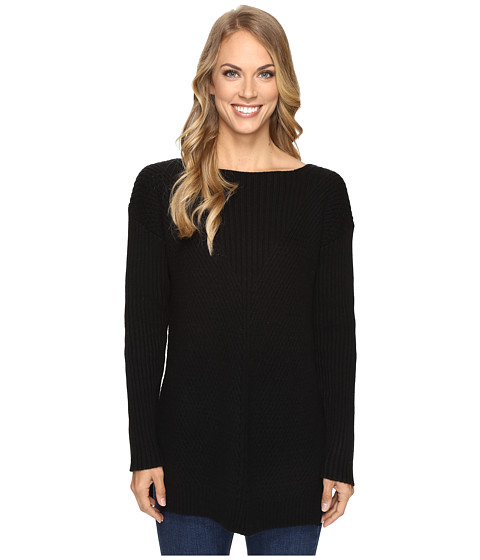 Vince Camuto Long Sleeve Ribbed V Textured Sweater 