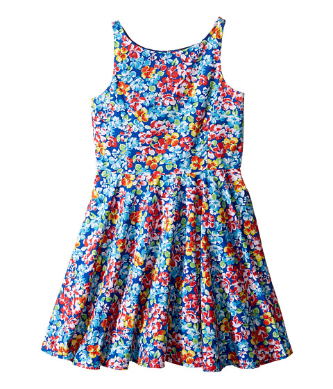 Polo Ralph Lauren Kids Poly Twill Fit and Flare Dress (Big Kids) 