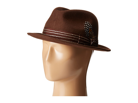 Stacy Adams Pinched Fedora with Stitched Band 