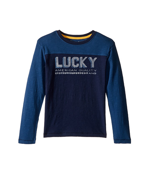 Lucky Brand Kids Long Sleeve Tee with Lucky Logo (Little Kids/Big Kids) 