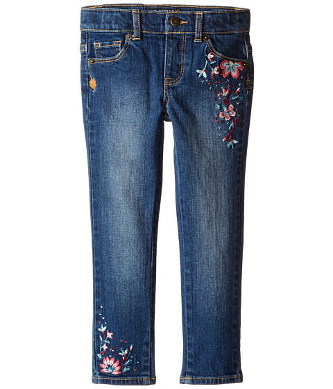Lucky Brand Kids Zoe Jeans with Embroidery in Blue Wash (Little Kids) 