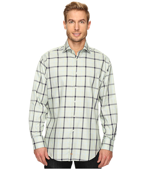 Thomas Dean & Co. Long Sleeve Big Check Sport Shirt 