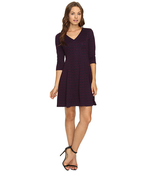 Taylor Knit Jacquard Fit and Flare Dress 