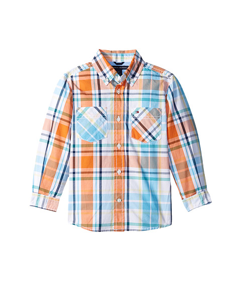 Tommy Hilfiger Kids Sebastian Plaid Long Sleeve Woven Shirt (Toddler/Little Kids) 