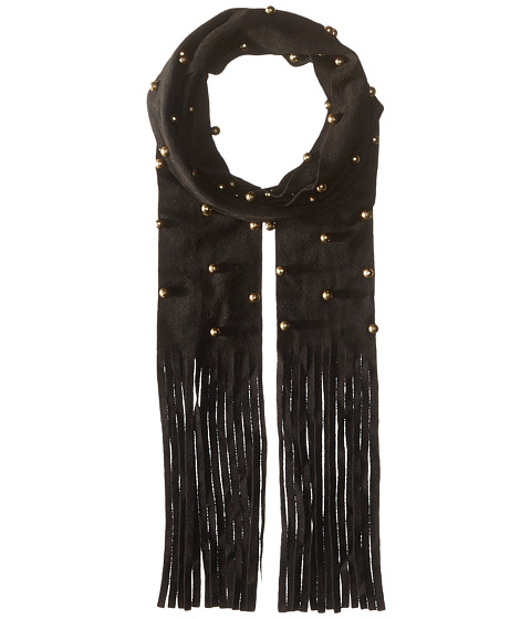 Steve Madden Bauble Studded Faux Suede Skinny Scarf 