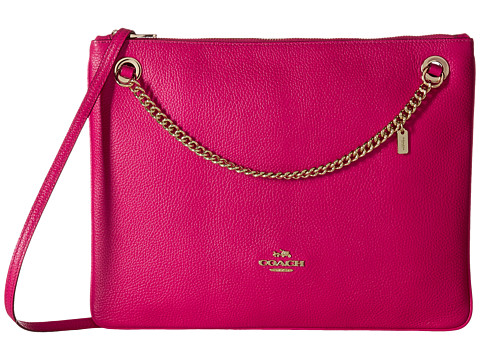 COACH Polished Pebble Leather Convertible Crossbody 
